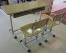 Adjustable Double school desk and chair