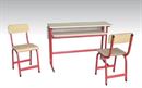 Double school desk and chair